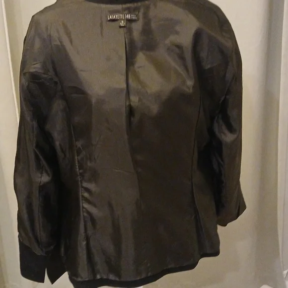 Lafayette 148 New York Black Blazer Business Work Size 18 Plus Wool - Picture 7 of 8